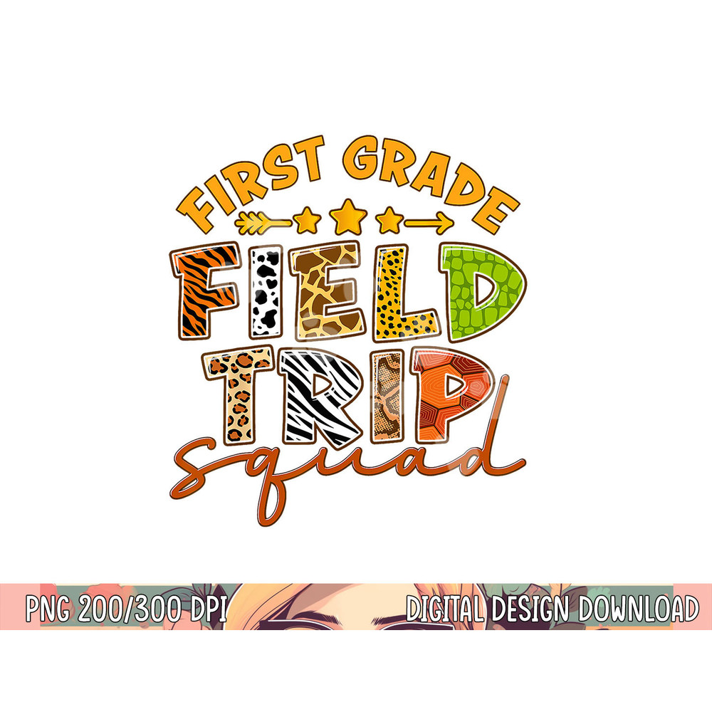 First Grade Zoo Field Trip Squad Matching Students Teacher png, sublimation copy.jpg