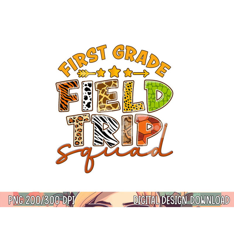 First Grade Zoo Field Trip Squad Matching Students Teacher png, sublimation copy.jpg