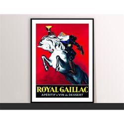 royal gaillac aperitif vin de dessert vintage poster by leonetto cappiello food&drink poster - art deco, gift idea, prin