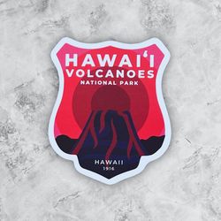 hawaii hawaii volcanoes national park sticker | nature lover vinyl decal | hawaiian adventure gift