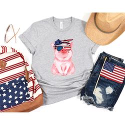 4th of july pig shirt, pig bubblegum bandana,funny 4th of july shirt,4th of july shirt,patriotic pig t-shirt,4th of july