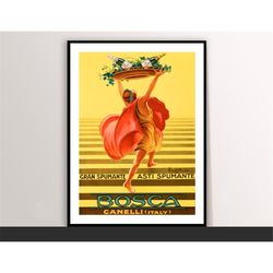 vermouth bosca canelli torino, bianco vintage poster by leonetto cappiello food&drink poster - art deco, print buy 2 get