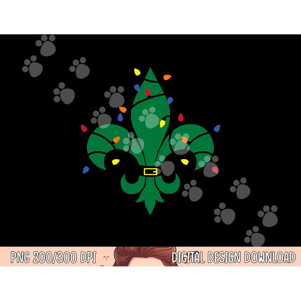 Fleur-De-Lis Louisiana New Orleans Lily Symbol Christmas Fun png, sublimation copy.jpg