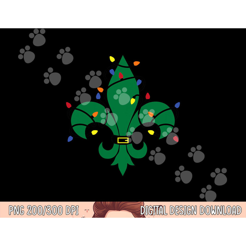 Fleur-De-Lis Louisiana New Orleans Lily Symbol Christmas Fun png, sublimation copy.jpg