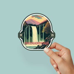 shenandoah sticker, national park explorer laptop sticker, hydroflask water-resistant vinyl sticker, us national park de