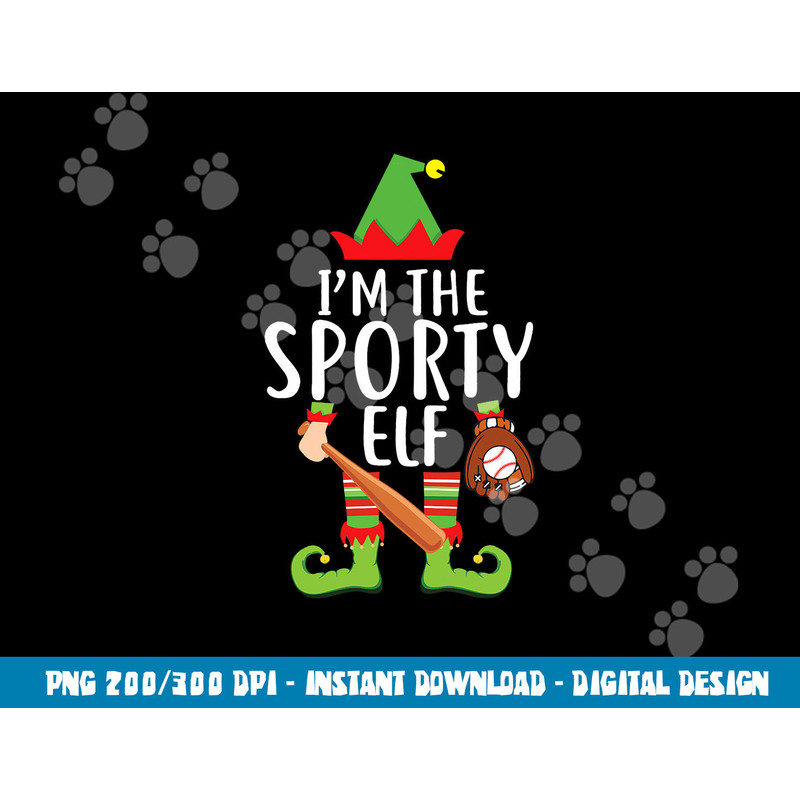I m The Sporty Baseball Elf Matching Family Christmas Shirt png, sublimation copy.jpg