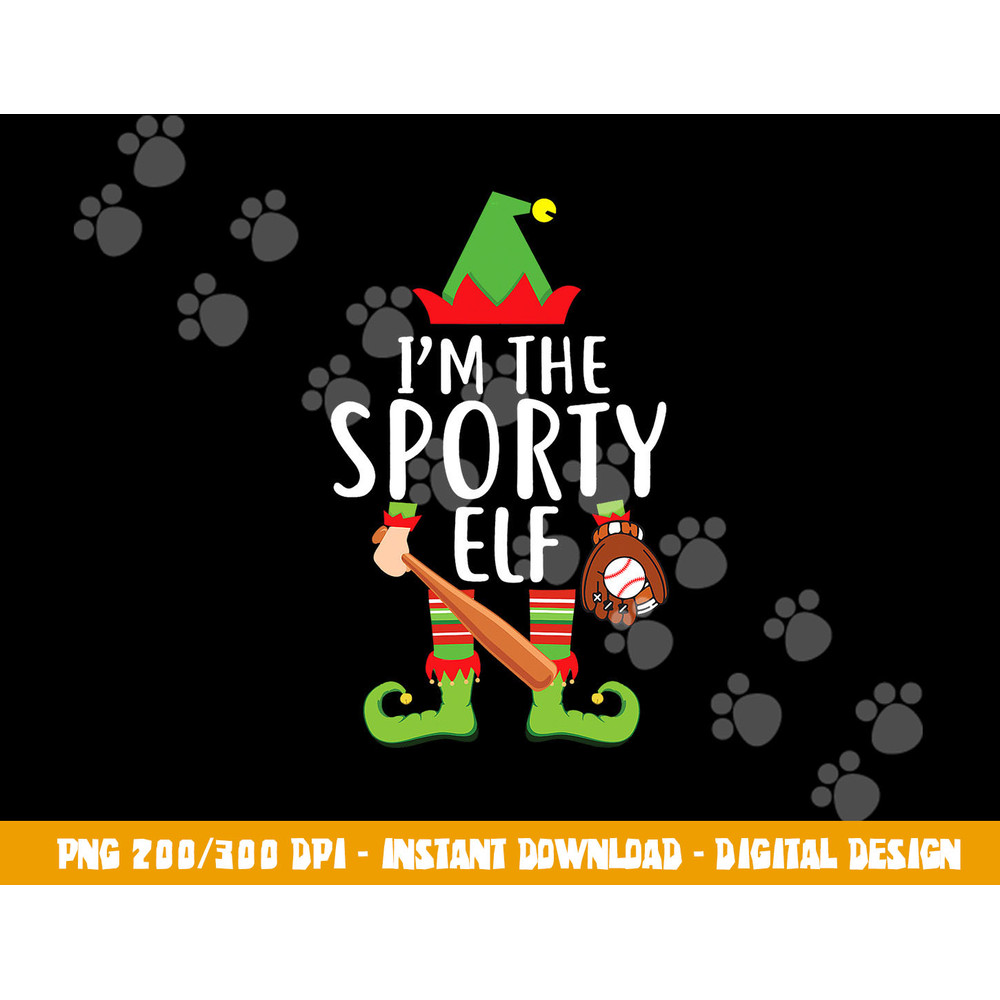 I m The Sporty Baseball Elf Matching Family Christmas Shirt png, sublimation copy.jpg