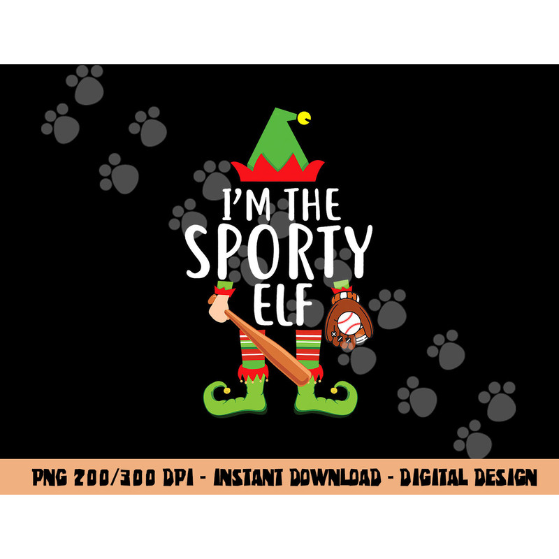 I m The Sporty Baseball Elf Matching Family Christmas Shirt png, sublimation copy.jpg