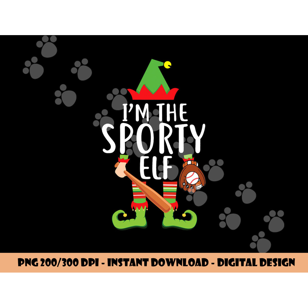 I m The Sporty Baseball Elf Matching Family Christmas Shirt png, sublimation copy.jpg
