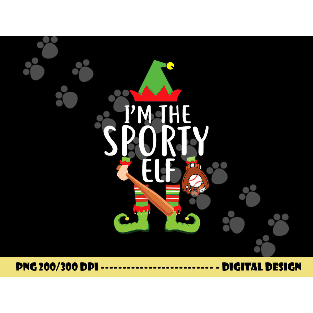 I m The Sporty Baseball Elf Matching Family Christmas Shirt png, sublimation copy.jpg