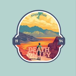death valley sticker travel journal sticker cute luggage national park explorer laptop sticker
