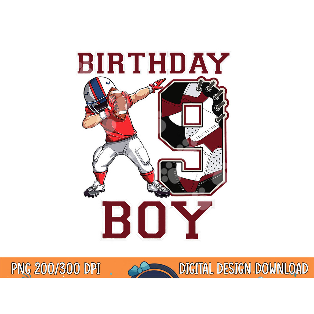 Football Boy Dabbing 9th Birthday Love Sneakers 9 Year Old png, sublimation copy.jpg