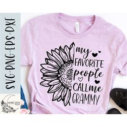 grammy svg design - my favorite people call me grammy svg file for cricut - grandma shirt svg - sunflower digital downlo