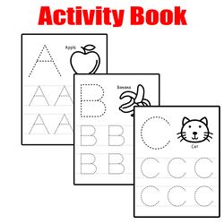 activity book & alphabet letter tracing: fun workbook to color and trace | many different abc activities to learn & prac