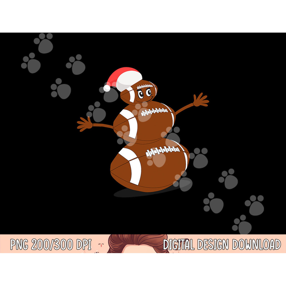 Football Christmas T shirt - Sports Snowman Holiday Tee copy.jpg