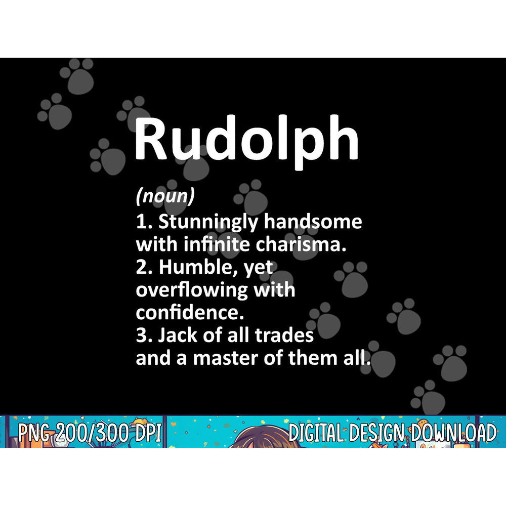 RUDOLPH Definition Personalized Name Funny Birthday Gift png, sublimation.jpg