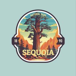 sequoia hiking kindle sticker national park series vinyl water resistant sticker water bottle travel gift