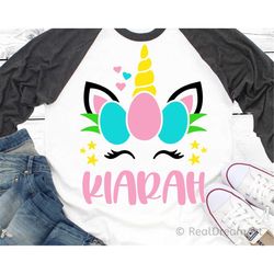 easter unicorn monogram, easter bunny svg, girl easter svg, unicorn svg, cute unicorn face shirt svg cut files for cricu