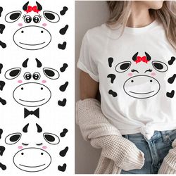 cow svg, farm svg, cow head svg, face cow svg, eps, dxf, png, digital download