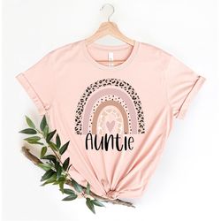 auntie rainbow shirt, auntie leopard rainbow shirt, auntie shirt, auntie love shirt, blessed auntie, gift for auntie