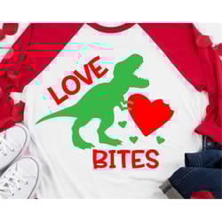 boy valentines svg, dinosaur svg, love bites svg, t-rex svg, funny kids valentines day shirt svg cut files for cricut, p