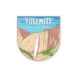 yosemite national park sticker, yosemite national park decal, waterproof, uv resistant, stickers for water bottle, safe