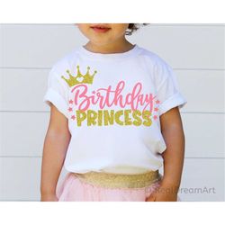 first birthday princess svg, 1st birthday svg, princess svg, baby girl birthday party, crown svg, birthday shirt svg cut