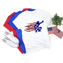 dabbing baseball 4th of july shirt, tank, hoodie, usa american flag, patriotic independence day merica shirt for basebal