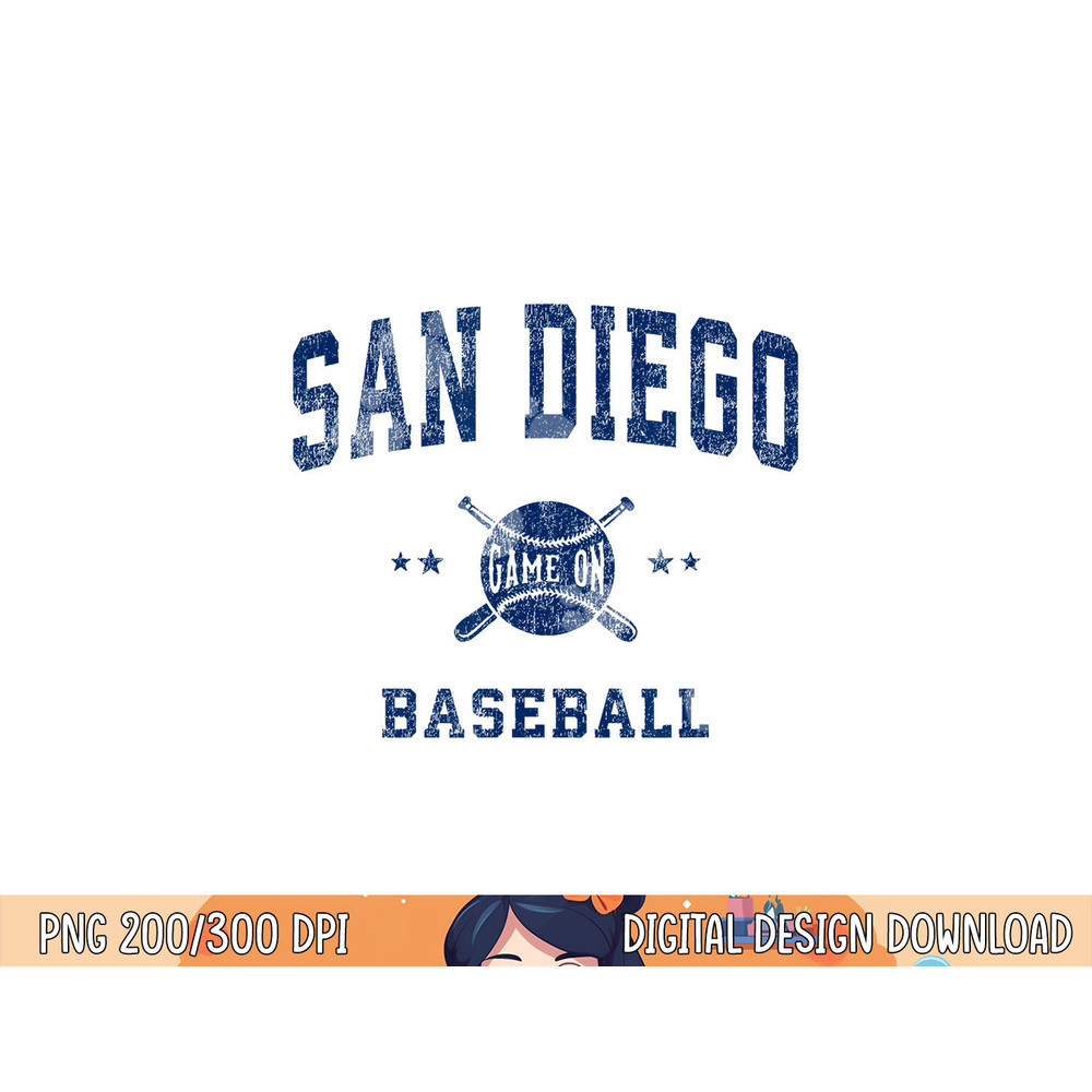 San Diego SD Vintage Baseball Throwback Retro Design png, sublimation.jpg