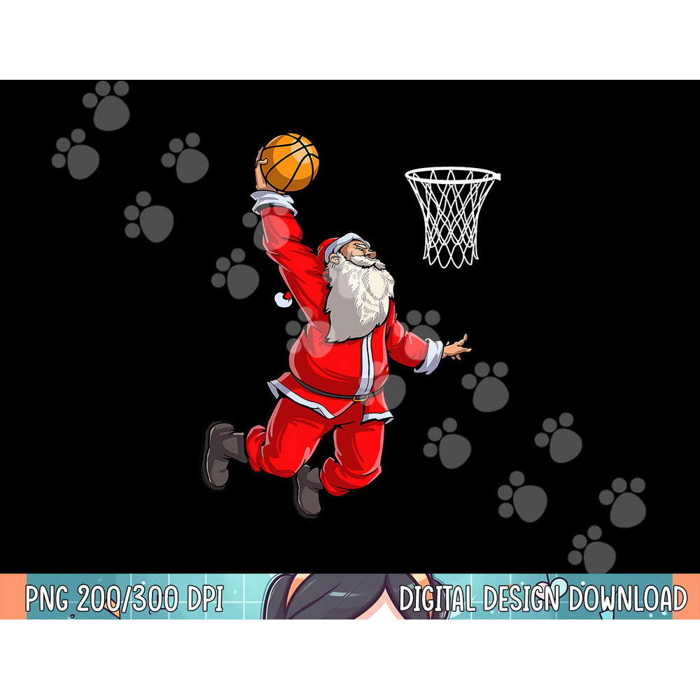 Santa Basketball Christmas Boys Men Slam Dunk Ball Sports png, sublimation.jpg