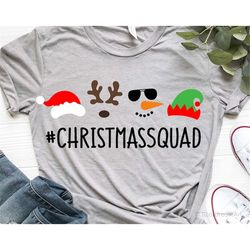 christmas squad svg, christmas svg, santa squad, kids christmas svg, elf, reindeer, snowman svg, christmas shirt svg for