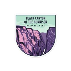 black canyon of the gunnison national park sticker, national park decal, waterproof, uv resistant, stickers for water bo