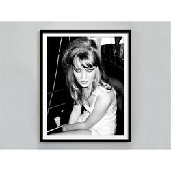 kate moss poster, black and white, fashion print, vintage photo, feminist poster, kate mos print, wall art, instant down