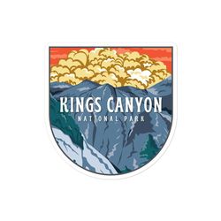 kings canyon national park sticker, kings canyon national park decal, waterproof, uv resistant, stickers for water bottl