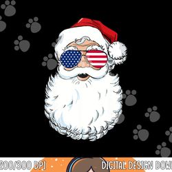 santa claus patriotic usa sunglasses christmas in july png, sublimation copy