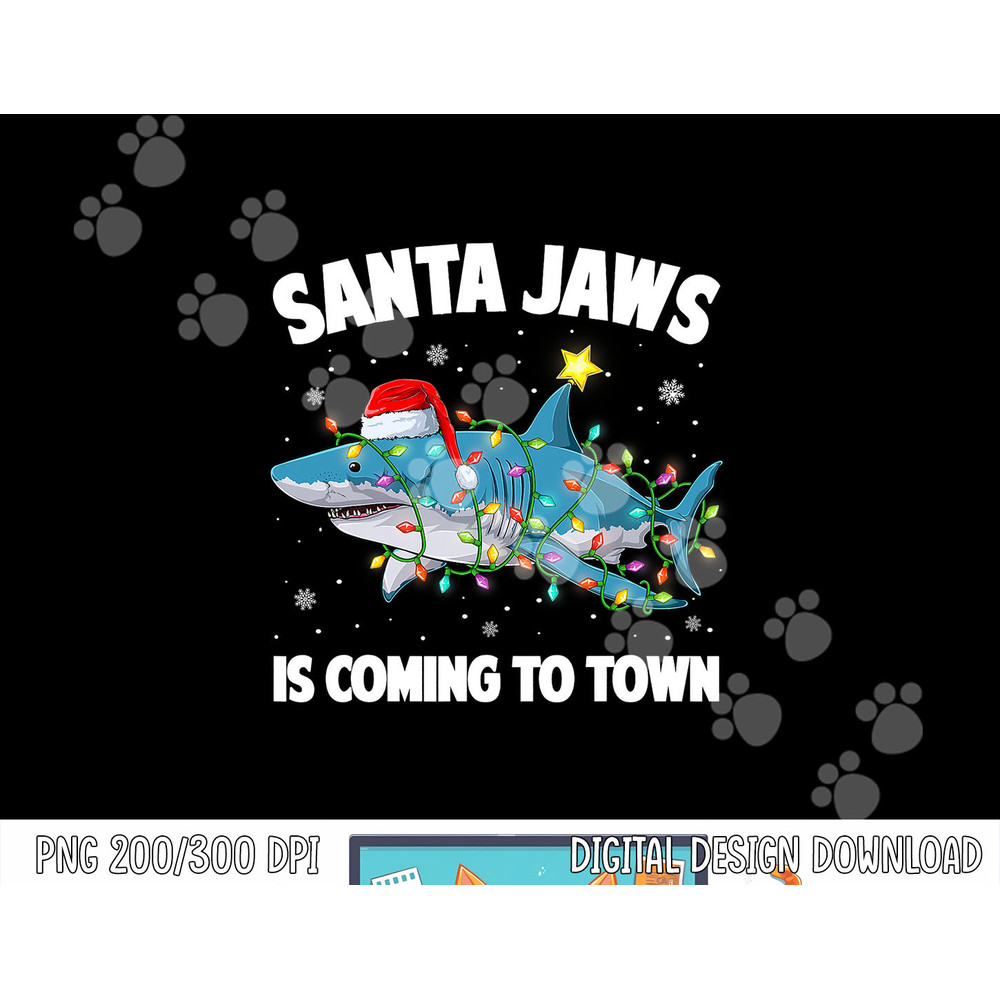 Santa Jaws Shark Christmas Lights Merry Sharkmas Xmas Boys png, sublimation copy.jpg