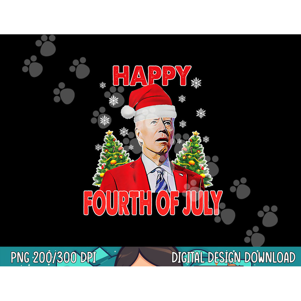 Santa Joe Biden Happy 4th of July Funny Merry Christmas png, sublimation copy.jpg