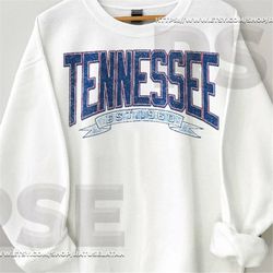 vintage tennessee sweatshirt, tennessee fan crewneck sweatshirt, distressed tennessee sweatshirt, tennessee gift, colleg
