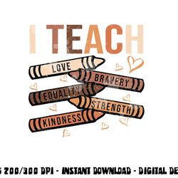 i teach black history month melanin afro african teacher png, sublimation copy