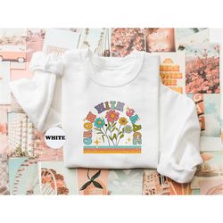 grow with grace shirt, retro flowers sweatshirt, cute christian hoodie, bible verse t-shirt, religious family outfits, c