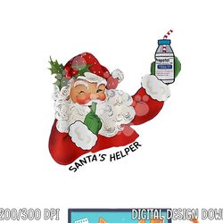 santa s helper icu crna propofol pharmacist nurse christmas png, sublimation copy