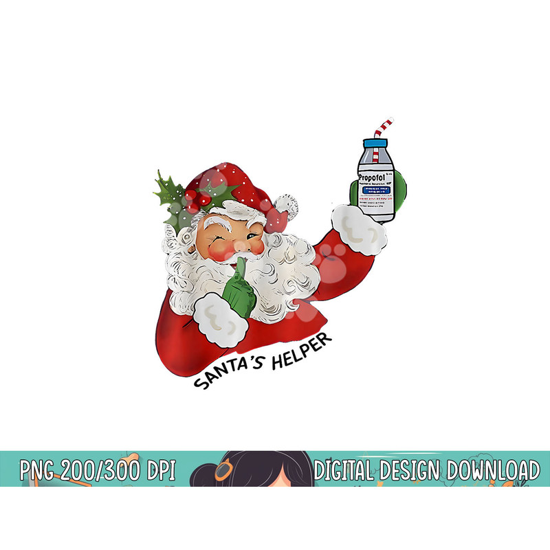 Santa s Helper ICU CRNA Propofol Pharmacist Nurse Christmas png, sublimation copy.jpg