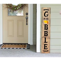 thanksgiving porch sign svg, gobble svg, give thanks svg, thanksgiving svg, vertical sign svg, welcome svg cut file for