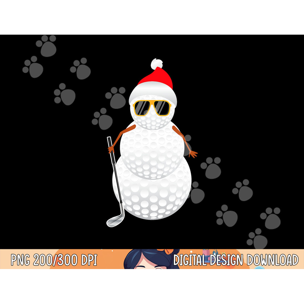 Santa Snowman Golf Ball Christmas Golfer Gift png, sublimation copy.jpg