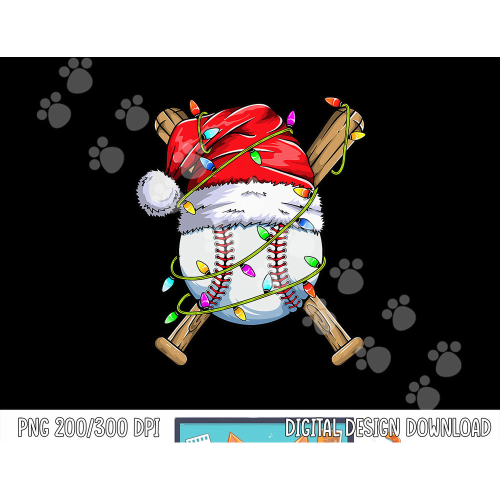 Santa Sports Design For Men Boys Christmas Baseball Player png, sublimation.jpg