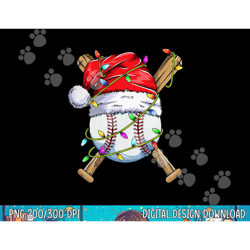 Santa Sports Design For Men Boys Christmas Baseball Player png, sublimation.jpg