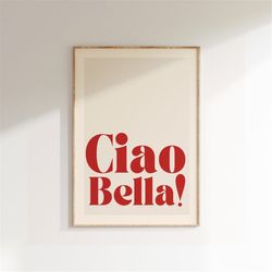 music inspired print, ciao bella music print, lyrics poster, aesthetic print, rock poster art, retro music decor, music