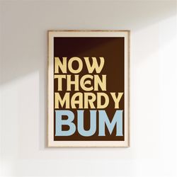 inspired music prints, mardy bum, mardy bum, gig print, indie rock print, typography print, wall art, music print, poste
