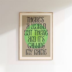 music inspired print, yes i'm changing, music print, lyrics poster, gig, rock pop poster art, retro music decor, there's