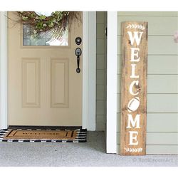 welcome porch sign svg, football svg, vertical sign svg, hello fall, welcome to our home, pumpkin patch svg cut files fo